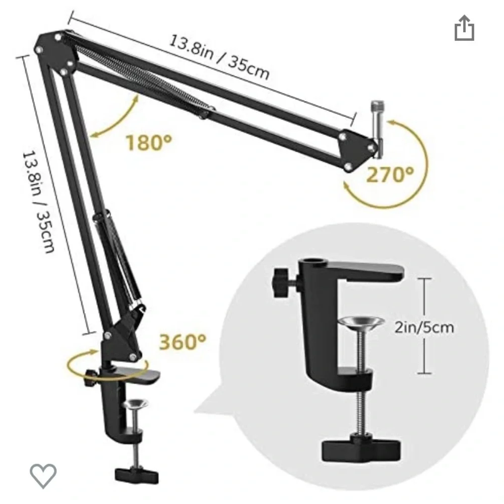 New Microphone PC Computer Mic Kit for Gaming Studio Recording Video